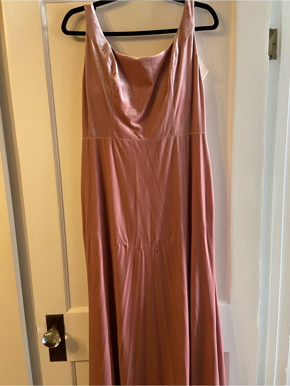 Christina Wu Sleeveless Square Neck Maxi Dress in Dusty Rose